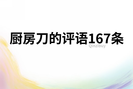 厨房刀的评语167条