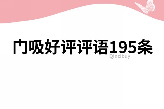 门吸好评评语195条