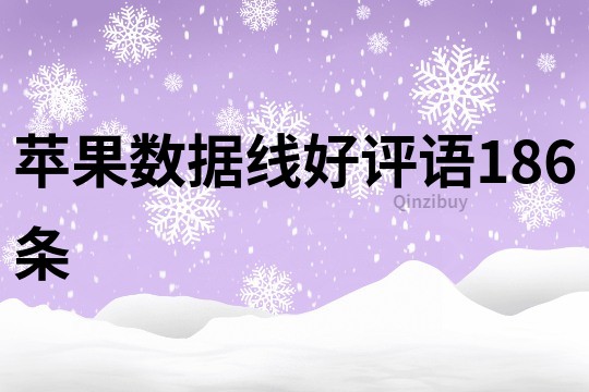 苹果数据线好评语186条