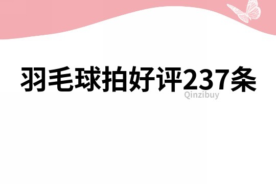 羽毛球拍好评237条