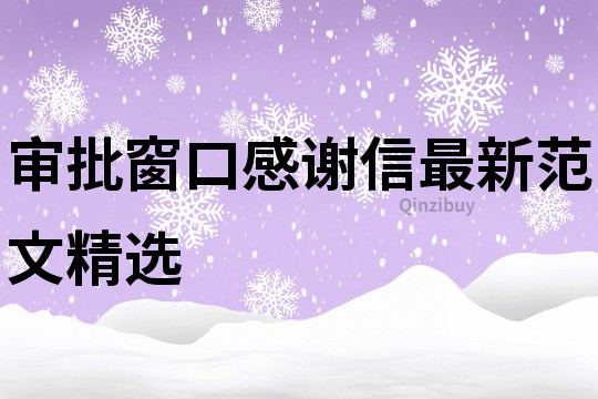 审批窗口感谢信最新范文精选