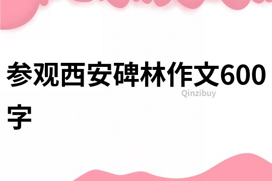 参观西安碑林作文600字