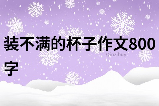 装不满的杯子作文800字