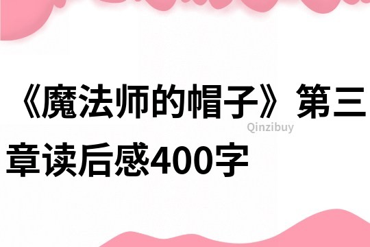 《魔法师的帽子》第三章读后感400字