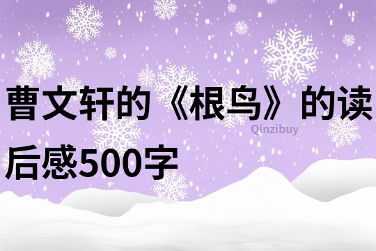 曹文轩的《根鸟》的读后感500字