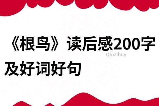 《根鸟》读后感200字及好词好句