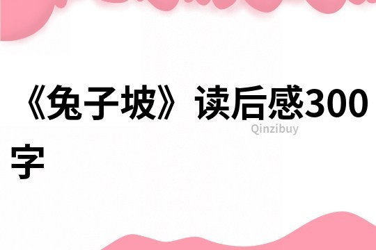 《兔子坡》读后感300字