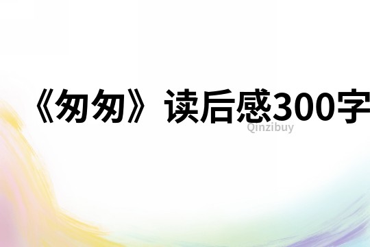 《匆匆》读后感300字