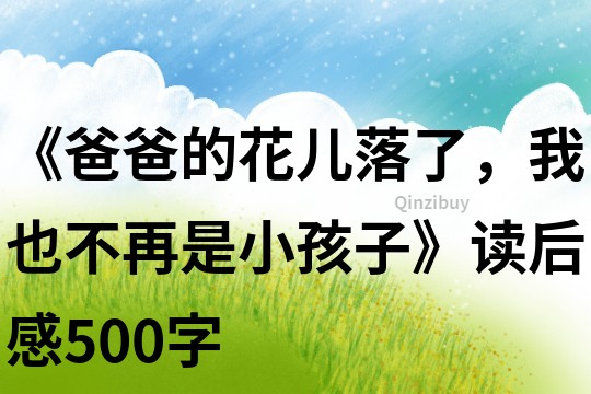 《爸爸的花儿落了，我也不再是小孩子》读后感500字