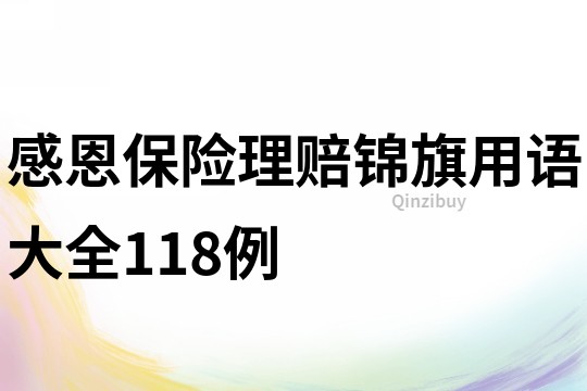 感恩保险理赔锦旗用语大全118例