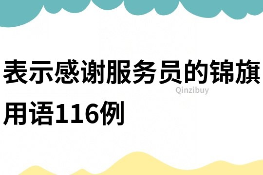 表示感谢服务员的锦旗用语116例