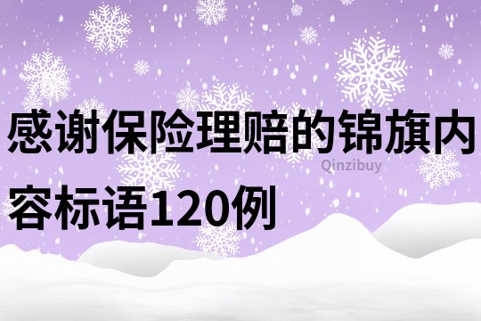 感谢保险理赔的锦旗内容标语120例