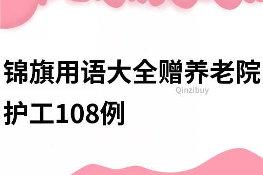 锦旗用语大全赠养老院护工108例