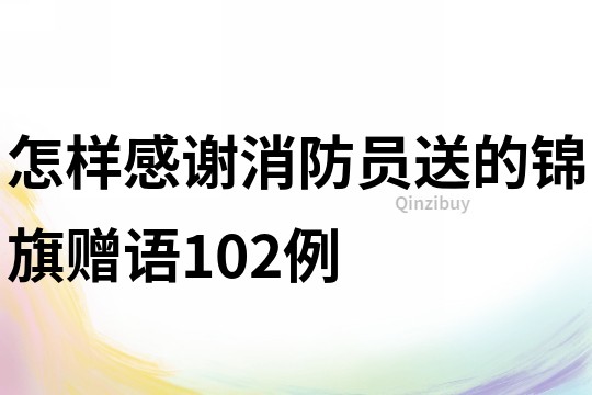 怎样感谢消防员送的锦旗赠语102例