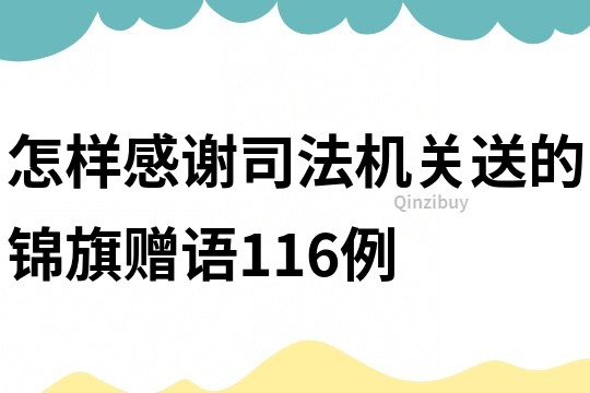 怎样感谢司法机关送的锦旗赠语116例