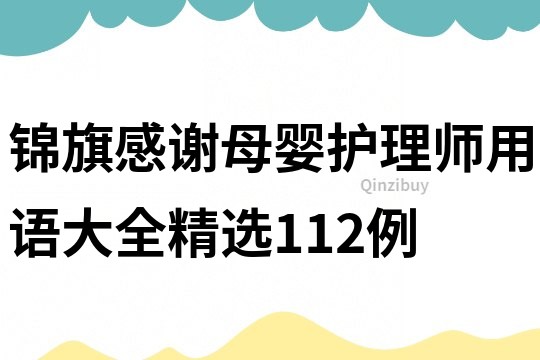 锦旗感谢母婴护理师用语大全精选112例