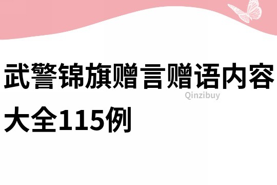 武警锦旗赠言赠语内容大全115例