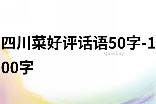 四川菜好评话语50字-100字