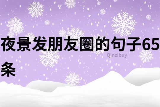 夜景发朋友圈的句子65条