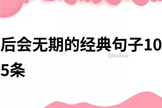 后会无期的经典句子105条