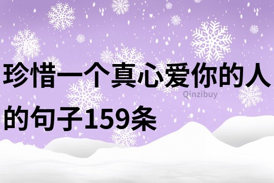 珍惜一个真心爱你的人的句子159条