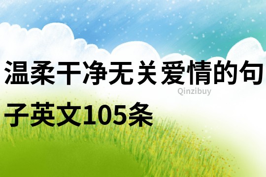 温柔干净无关爱情的句子英文105条