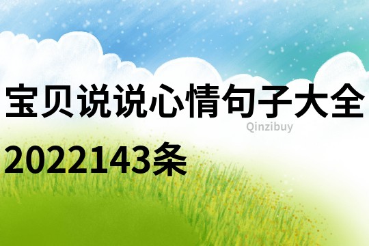 宝贝说说心情句子大全2022143条