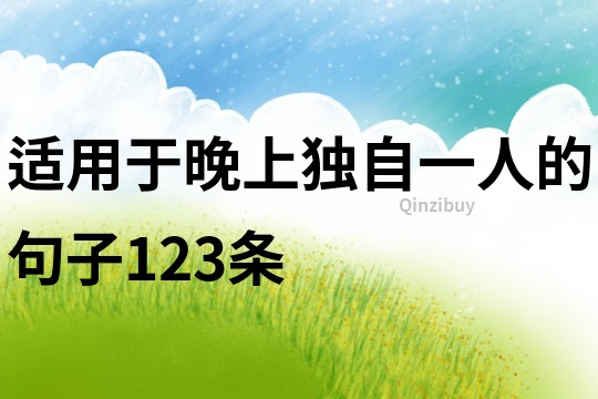 适用于晚上独自一人的句子123条