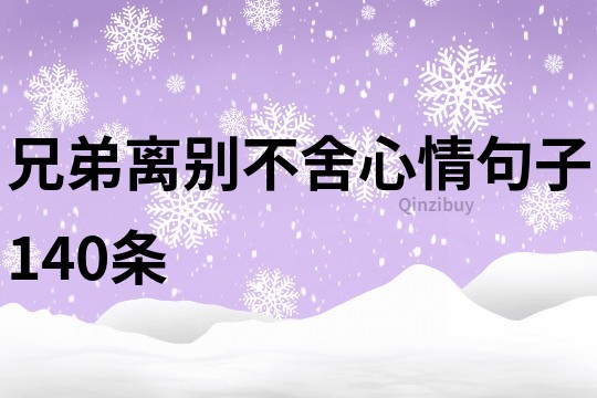 兄弟离别不舍心情句子140条