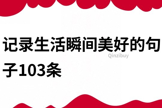 记录生活瞬间美好的句子103条