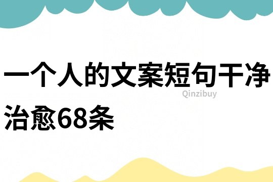 一个人的文案短句干净治愈68条