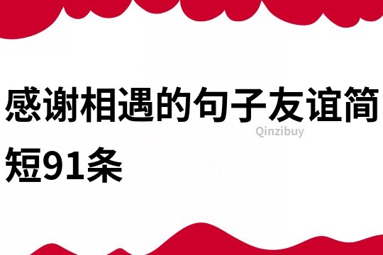 感谢相遇的句子友谊简短91条