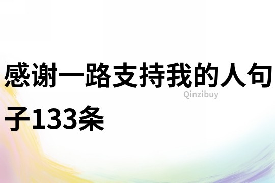 感谢一路支持我的人句子133条