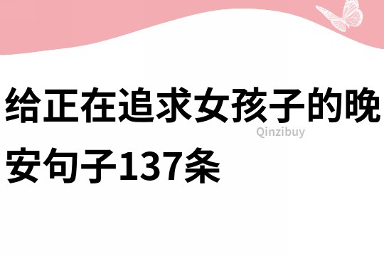 给正在追求女孩子的晚安句子137条