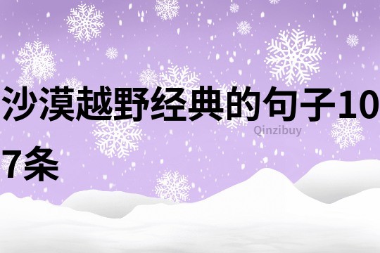 沙漠越野经典的句子107条