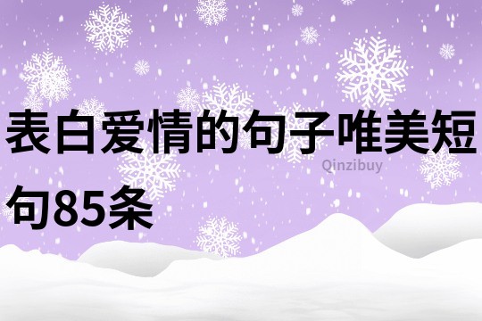 表白爱情的句子唯美短句85条