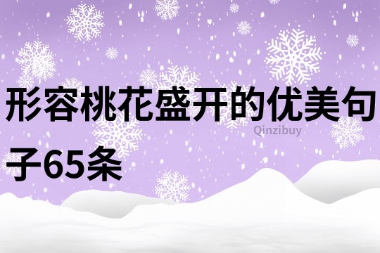 形容桃花盛开的优美句子65条