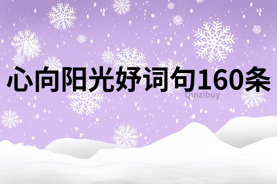 心向阳光妤词句160条