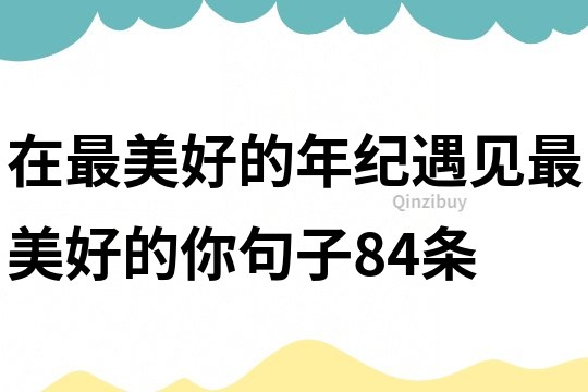 在最美好的年纪遇见最美好的你句子84条