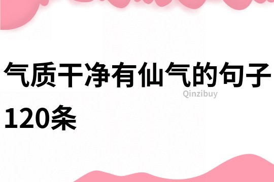 气质干净有仙气的句子120条