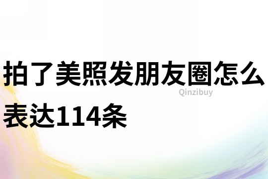 拍了美照发朋友圈怎么表达114条