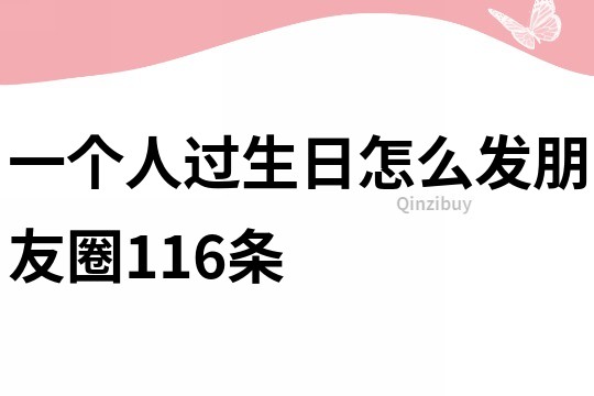 一个人过生日怎么发朋友圈116条