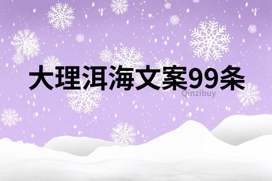 大理洱海文案99条