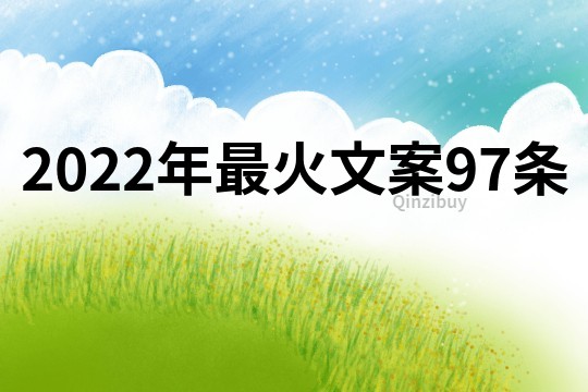 2022年最火文案97条