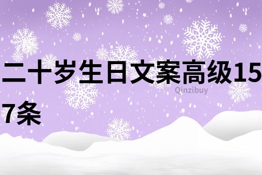 二十岁生日文案高级157条