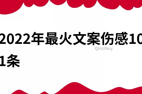 2022年最火文案伤感101条