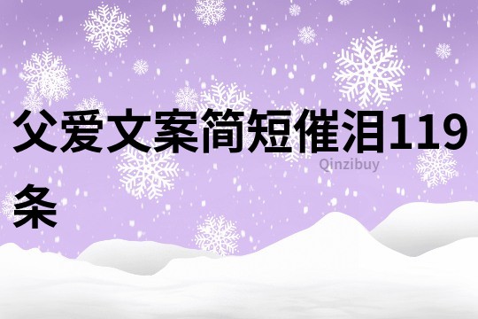 父爱文案简短催泪119条