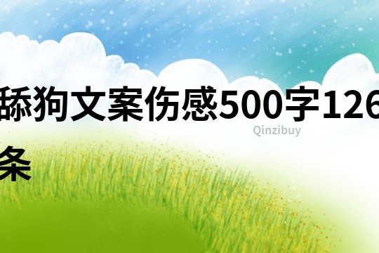 舔狗文案伤感500字126条