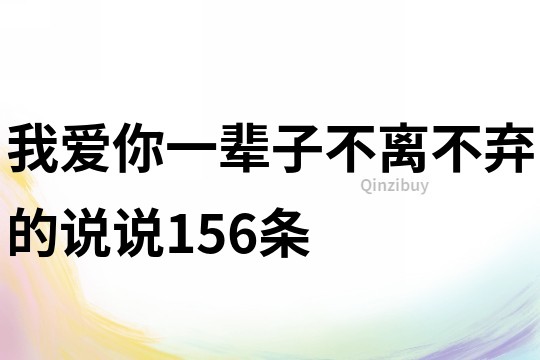 我爱你一辈子不离不弃的说说156条