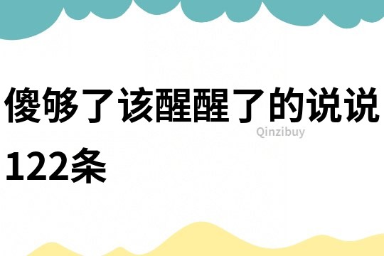 傻够了该醒醒了的说说122条